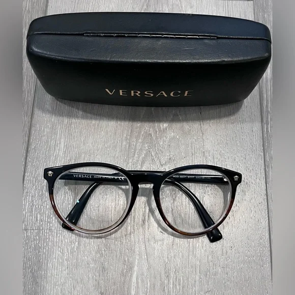 Versace Black and Brown Women's Glasses - Picture 1 of 6